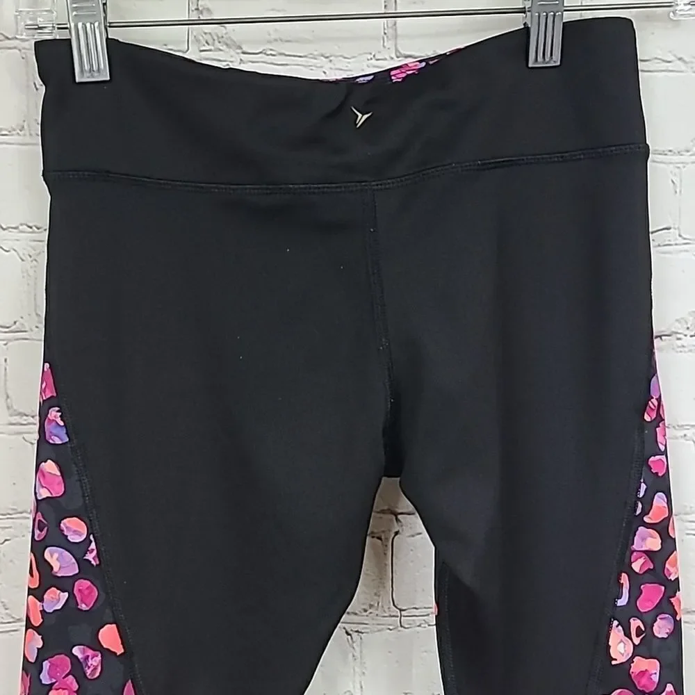 Old Navy Active Girls L 10/12 Pink Dot Legging Quick Dry Workout Yoga Pants